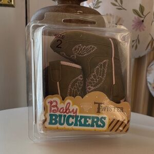 Baby Buckers Twister Boots Size 2 pink